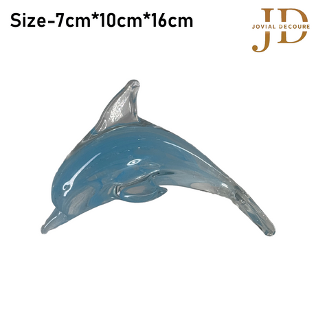 Small Swirl Glass Dolphin Antique