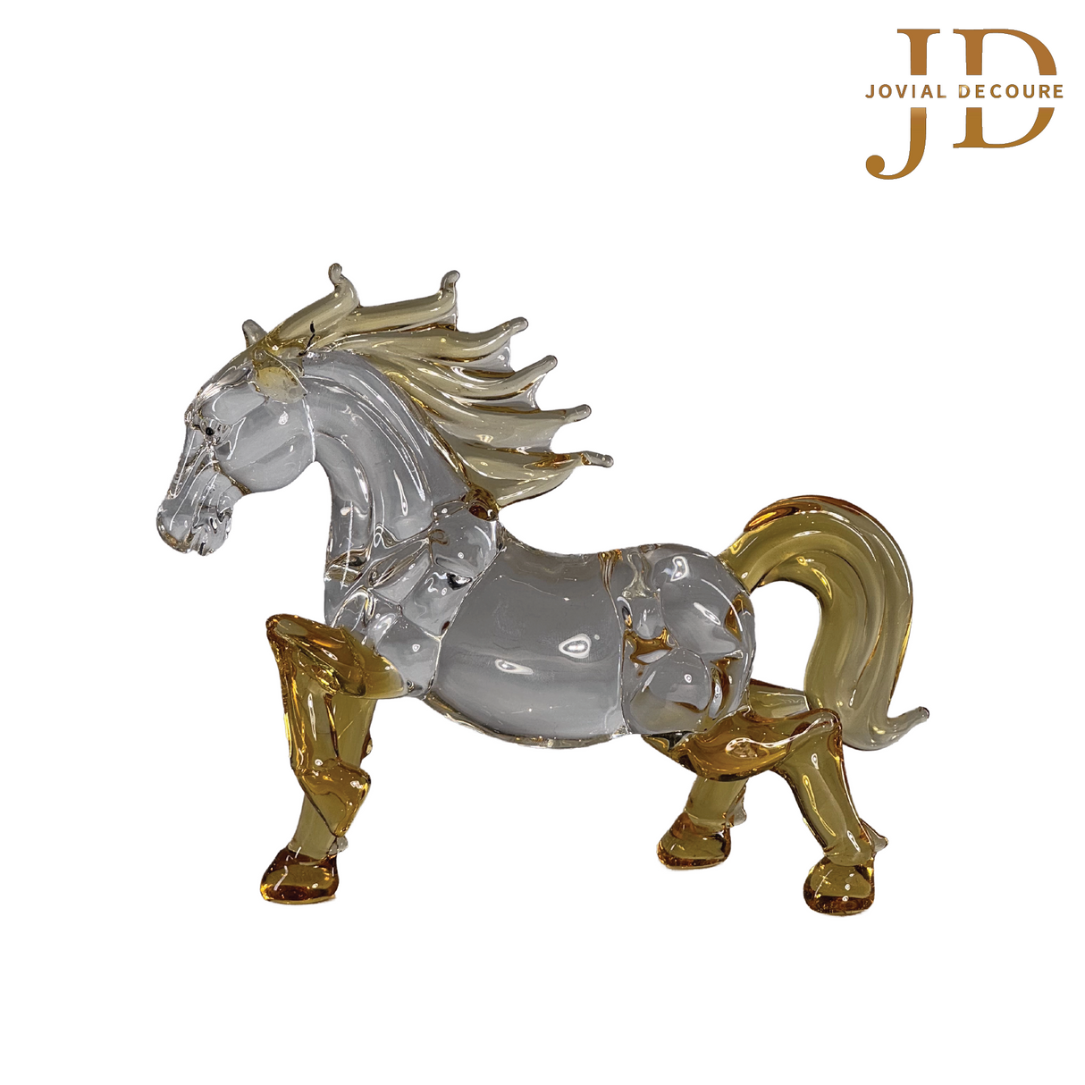 Murano Glass Wild Horse Antique