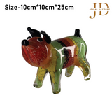 Dog Handcrafted Art Glass Colourful Antique
