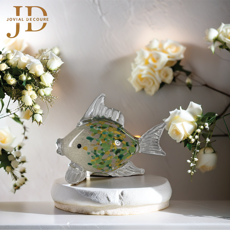 Large Mouth Blown Glass Fish Antique