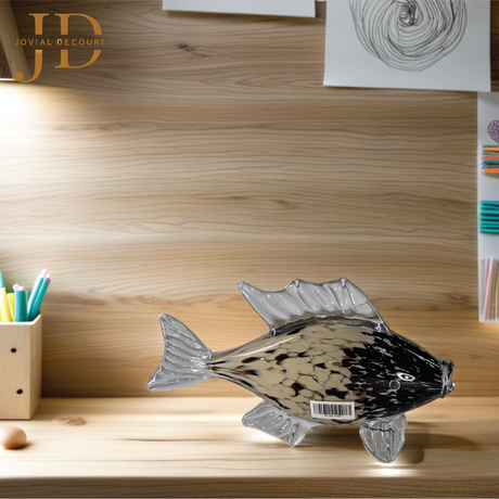 Large Mouth Blown Glass Fish Antique