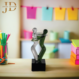 Hand Blown Glass Dancing Couple Statue