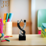 Hand Blown Glass Dancing Couple Statue