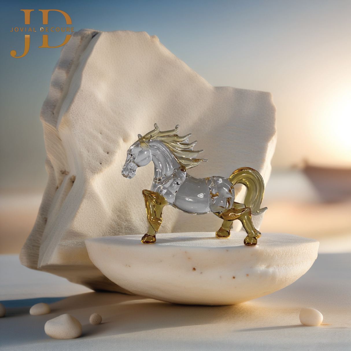 Murano Glass Wild Horse Antique
