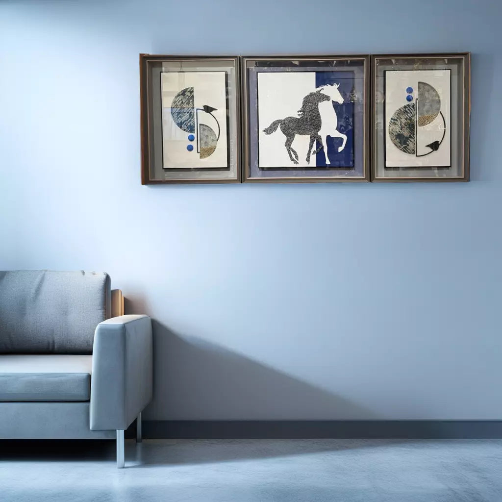Horse Graphics Frames Set of 3