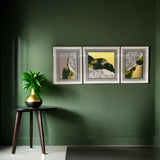 3D WallArt Scenery with Plants Set of 3