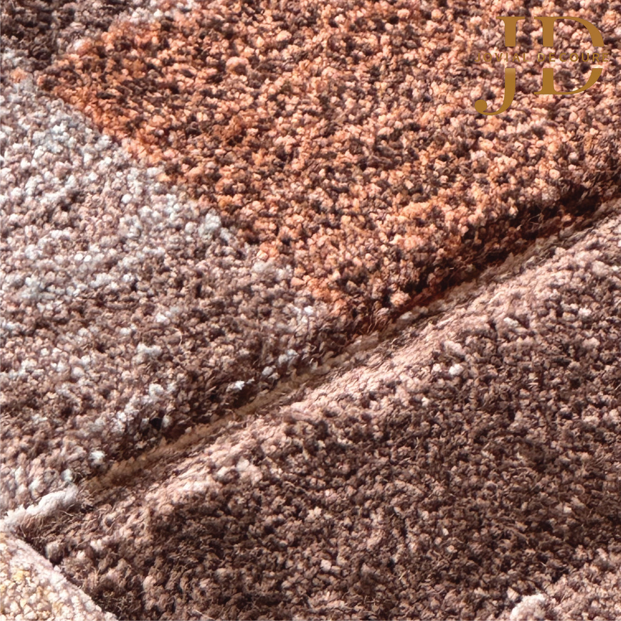 Doormat Squares Design Brown Beige Multicolour (40cmx60cm)