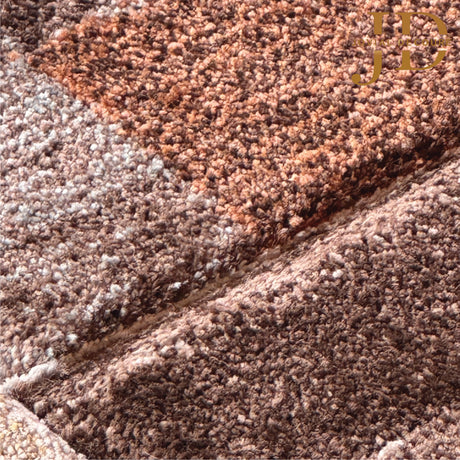 Doormat Squares Design Brown Beige Multicolour (40cmx60cm)