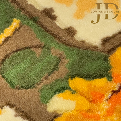 Doormat Floral Design Yellow Multicolored Anti-Slip (40cmx60cm)