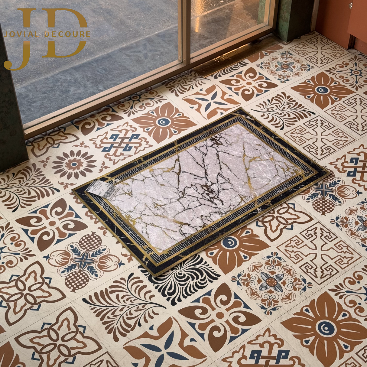 Doormat Abstract Design Golden (40cmx60cm)