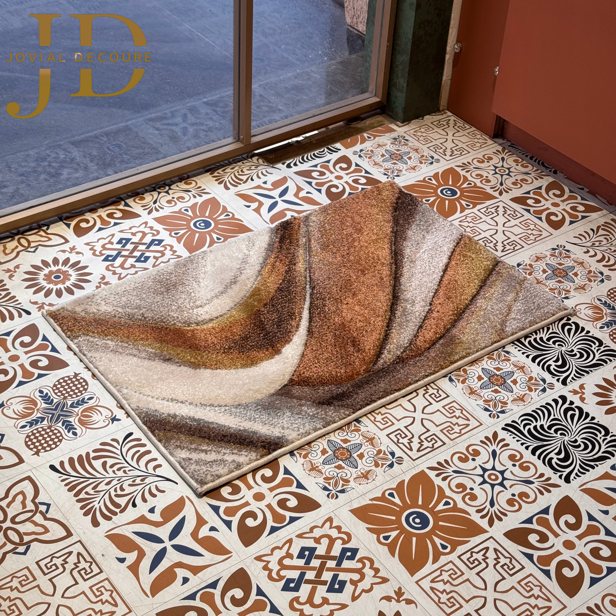Doormat Waves Brown Design (50cmx75cm)