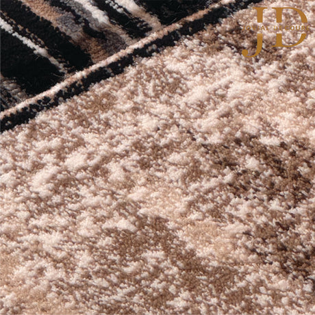 Doormat Lines Design Black Beige Multicolour (40cmx60cm)