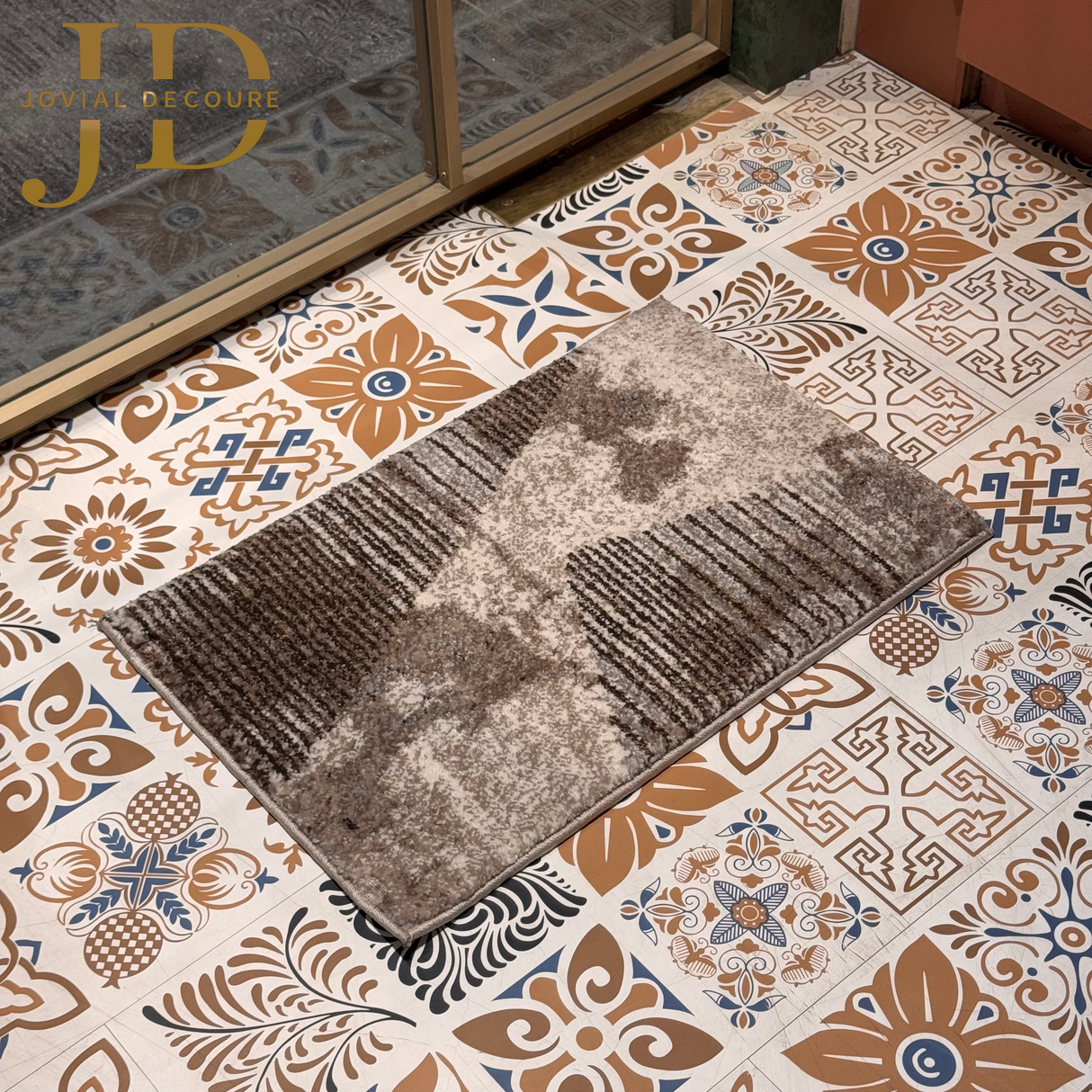 Doormat Abstract Design Brown (40cmx60cm)