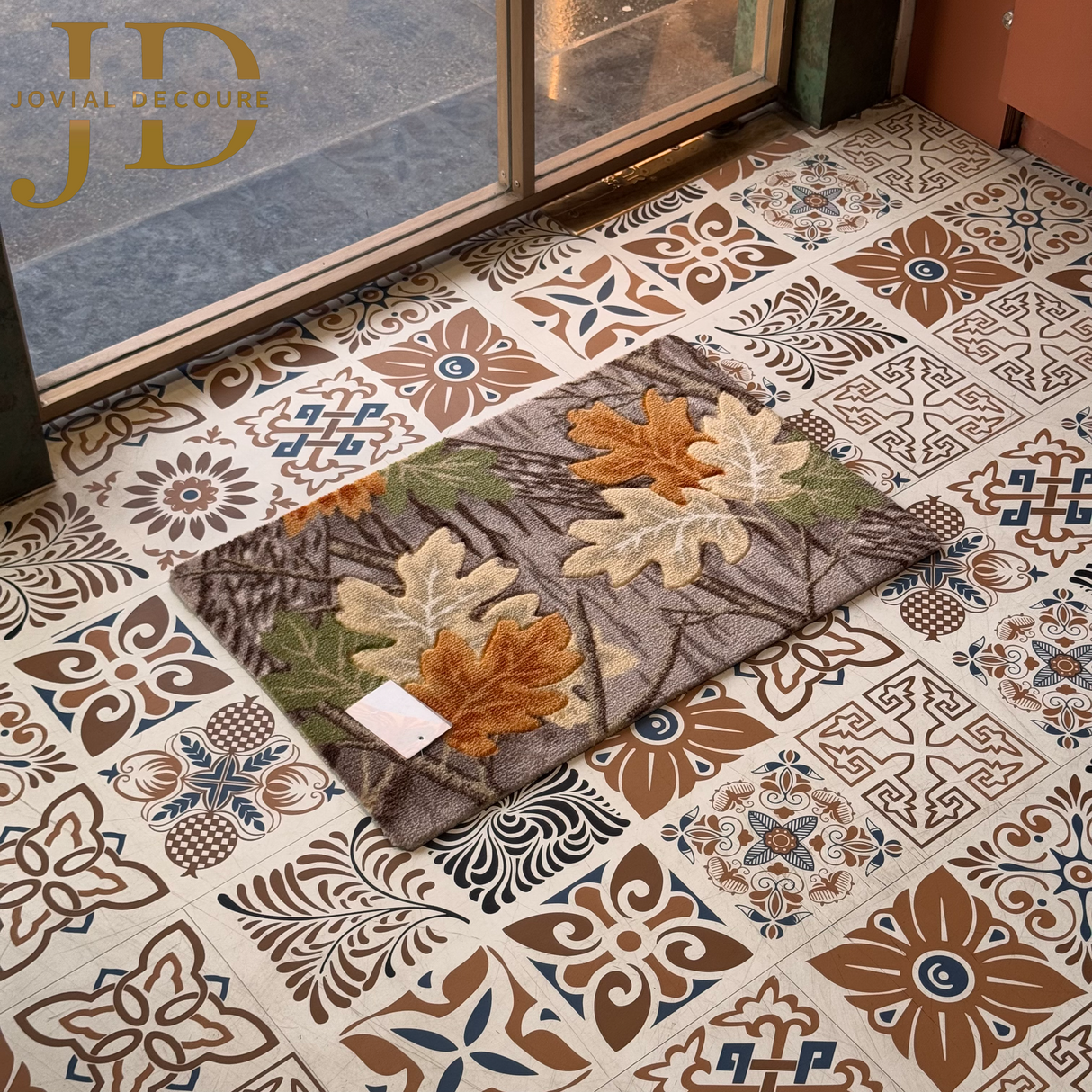 Doormat Floral Design Multicolored (40cmx60cm)