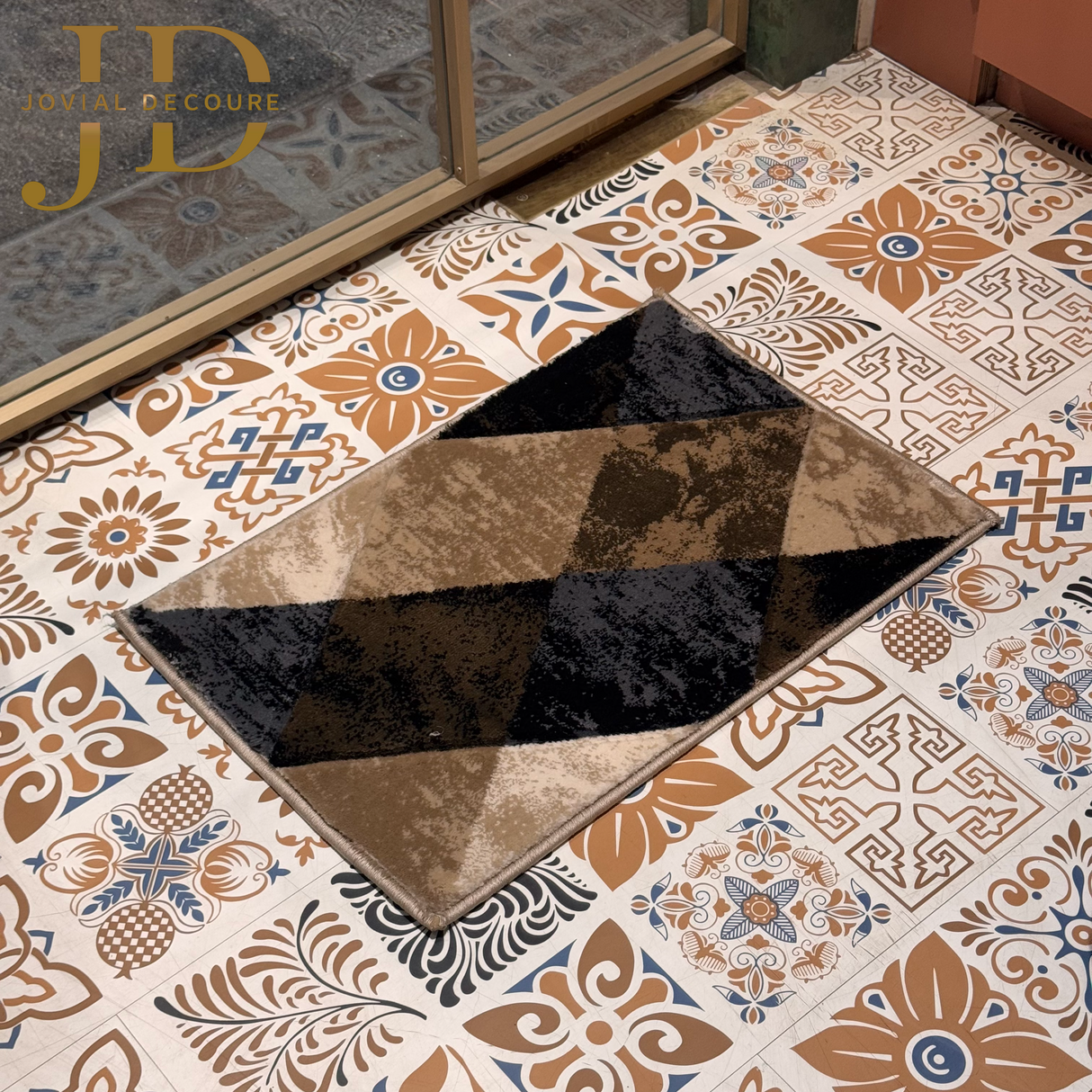 Doormat Squares Multicolour Design (40cmx60cm)