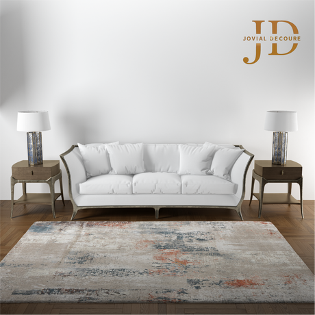 Carpet Afroz White Orange Blue