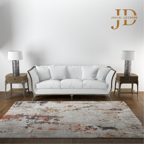 Carpet Afroz White Orange Brown