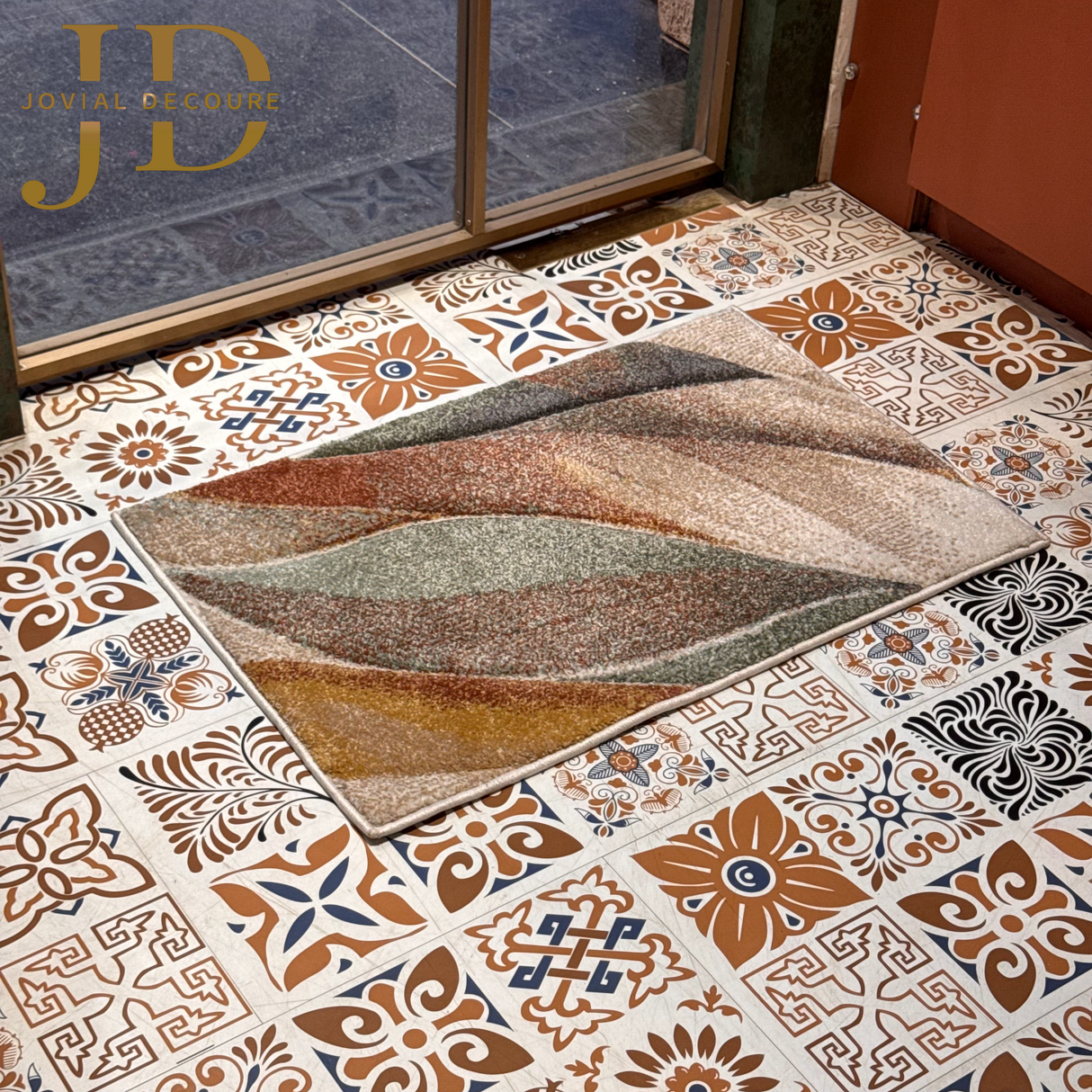 Doormat Leafy Design Multicolour (50cmx75cm)