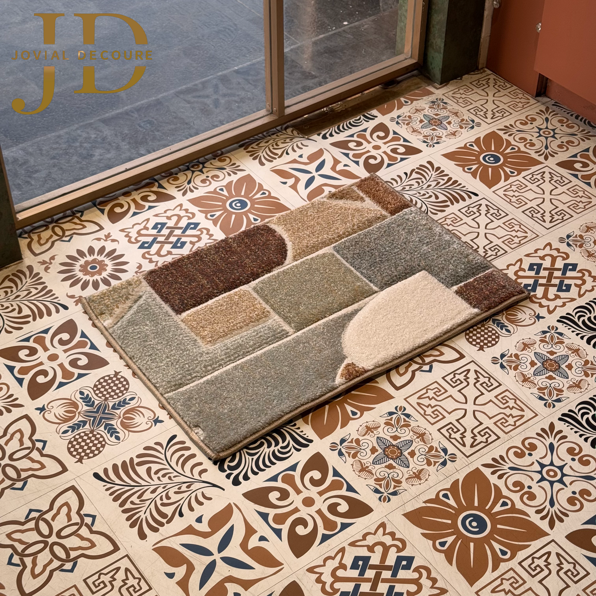 Doormat Geometry Design Multicolour (40cmx60cm)