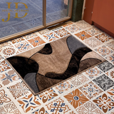 Doormat Curves Design Multicolour Brown (50cmx75cm)