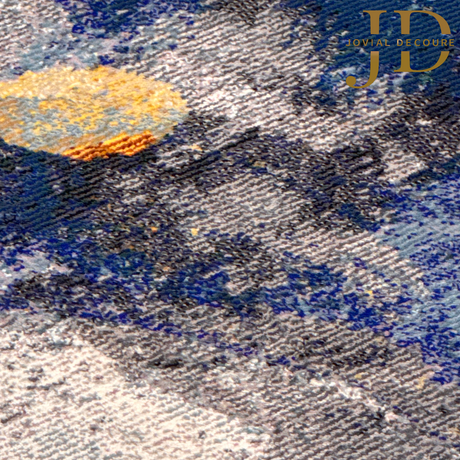 Doormat Abstract Design Grey-Blue (50cmx75cm)