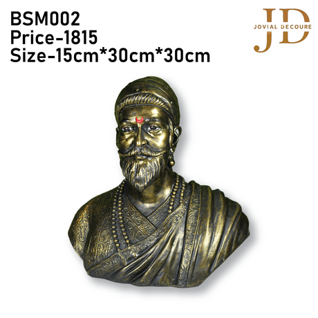 Chhatrapati Shivaji Maharaj Idol Gold-Toned