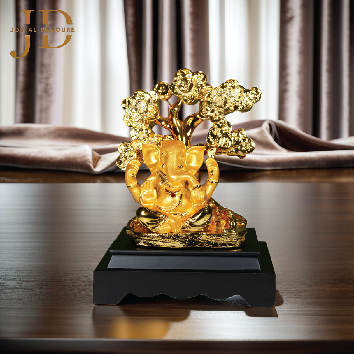 Golden Trees and Ganesha Statue