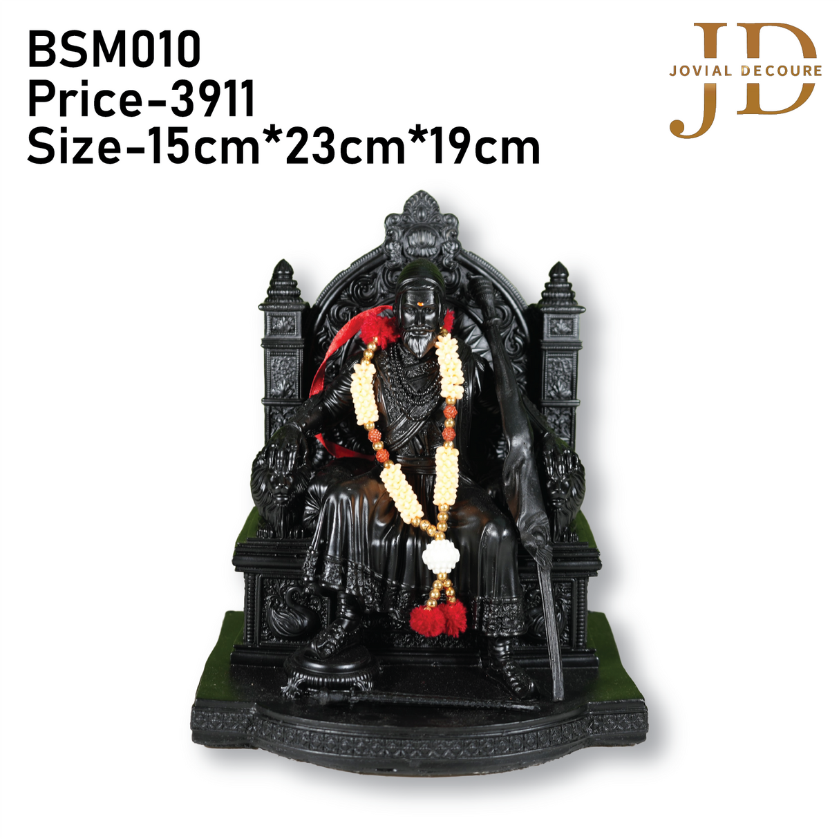 Chhatrapati Shivaji Maharaj on Sinhasan Black