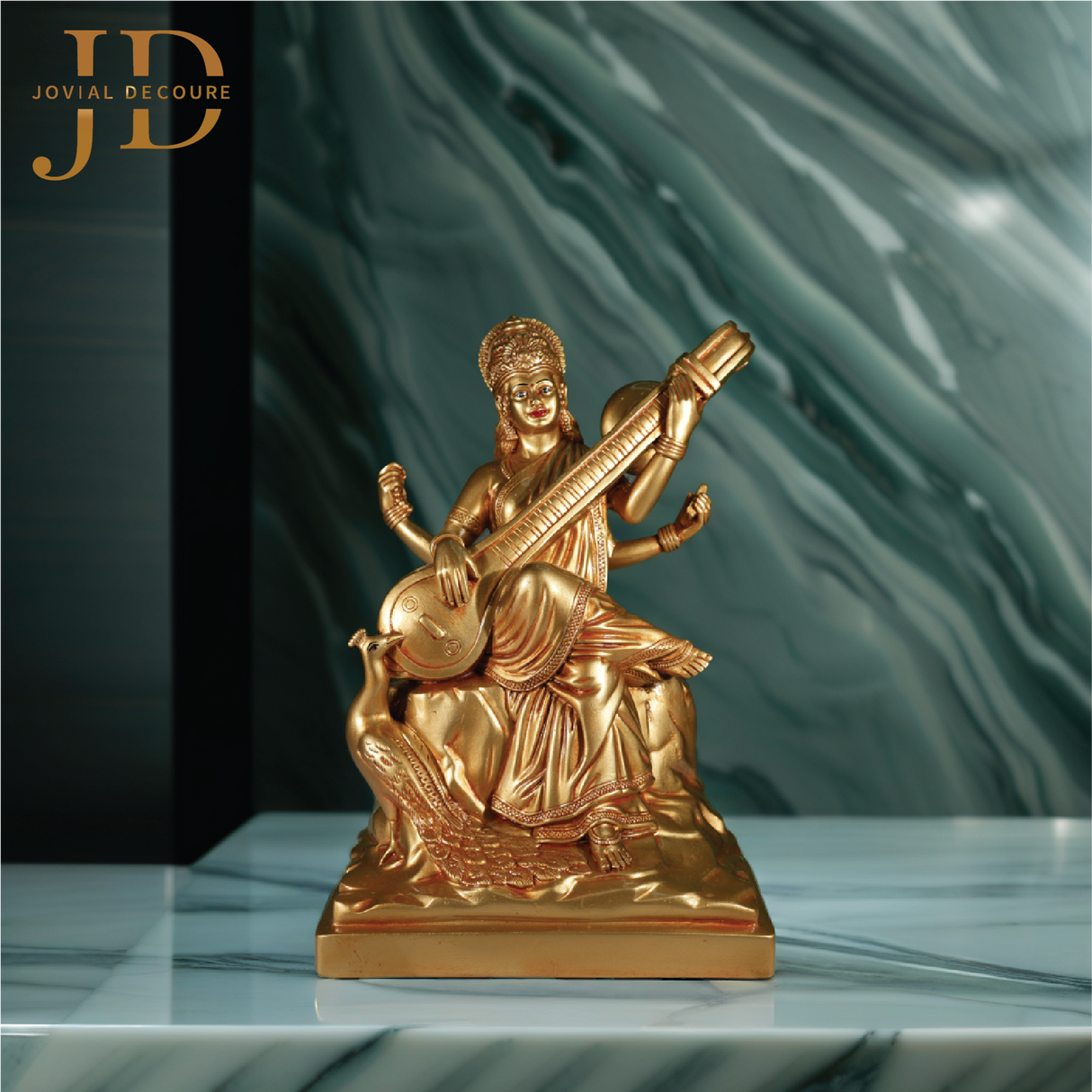 Brass Goddess Saraswati Idol