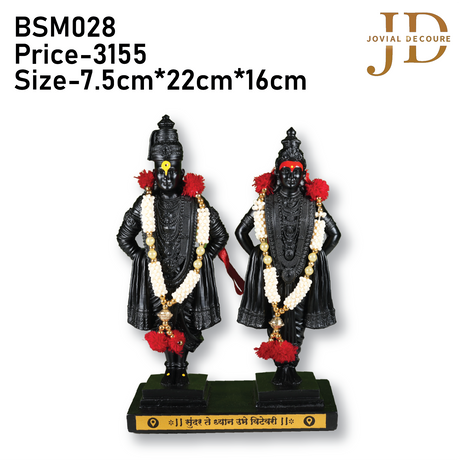 Vitthal Rukmini Idol Black