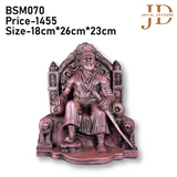 Chhatrapati Shivaji Maharaj on Sinhasan Pink