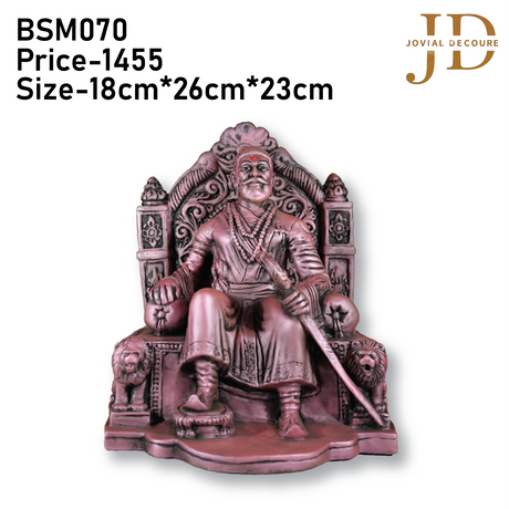 Chhatrapati Shivaji Maharaj on Sinhasan Pink