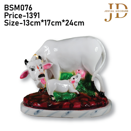 Kamdhenu Cow and Calf Idol Medium