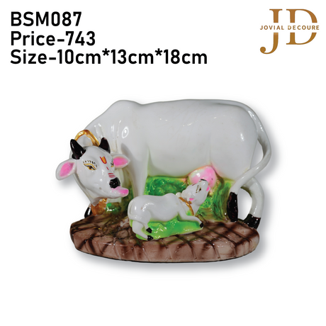 Kamdhenu Cow and Calf Idol Small
