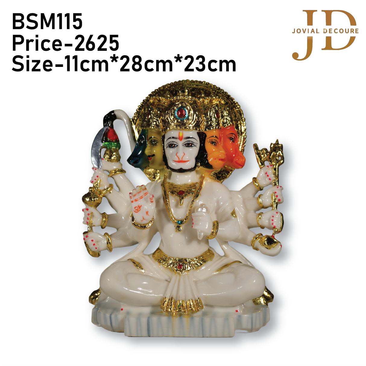Marble Panchmukhi Hanuman Ji Medium