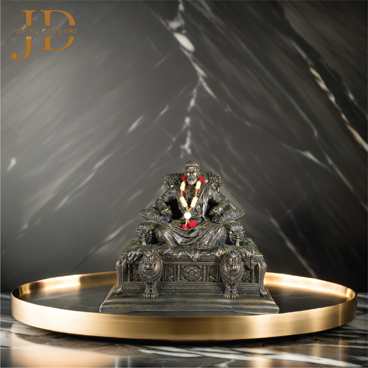Chhatrapati Shivaji Maharaj on Sinhasan Copper Big