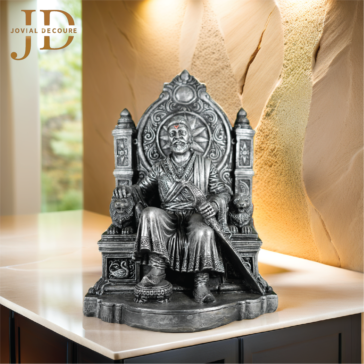 Chhatrapati Shivaji Maharaj on Sinhasan Silver Big