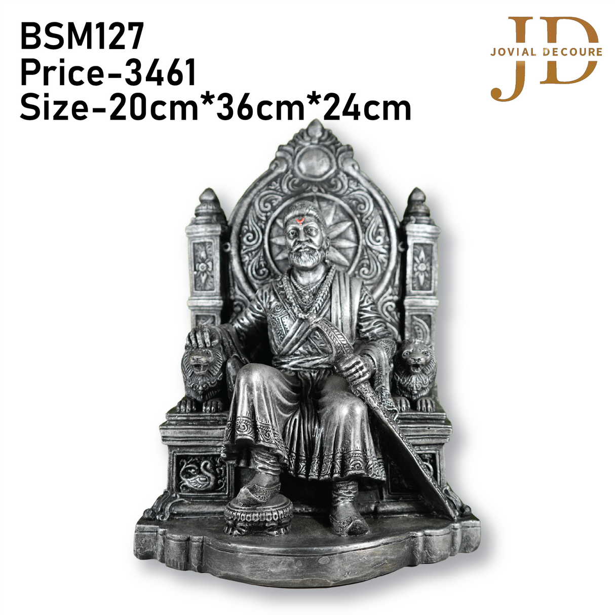 Chhatrapati Shivaji Maharaj on Sinhasan Silver Big