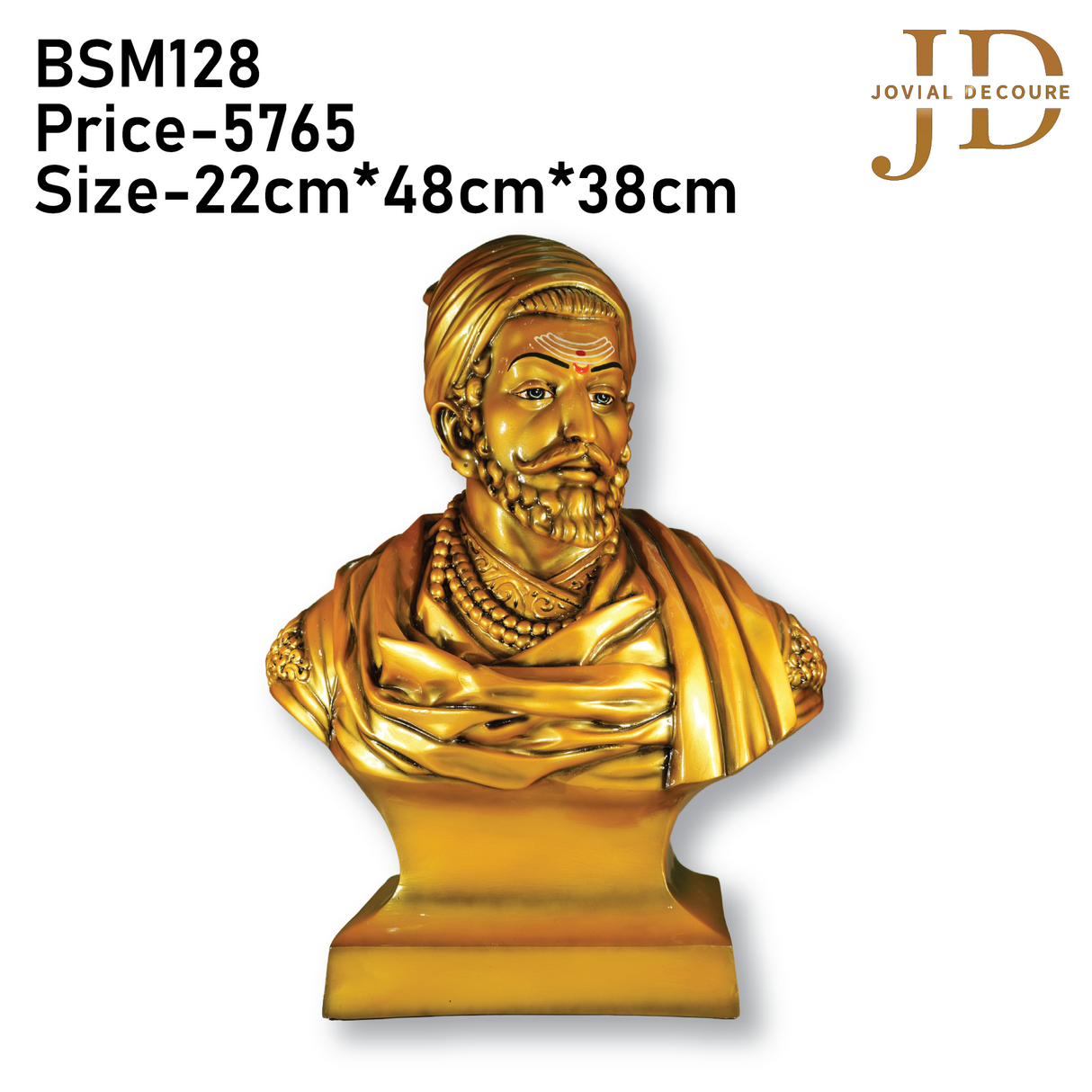 Chhatrapati Shivaji Maharaj Statue Gold Big