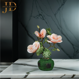 Magnolia Flowers with Green Pot Bonsai