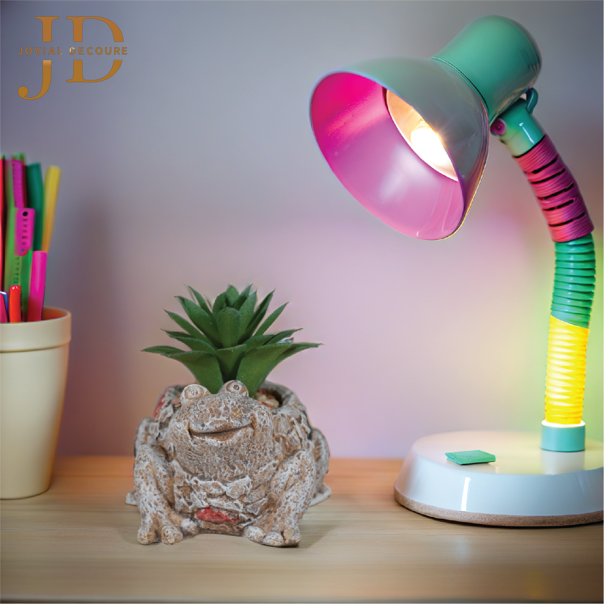 Artificial Faux Potted Plants for Table Desk (Frog Style)
