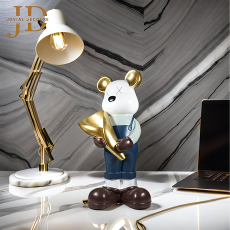Teddy Bear with Flower Buffet Statue (Piggy Bank)