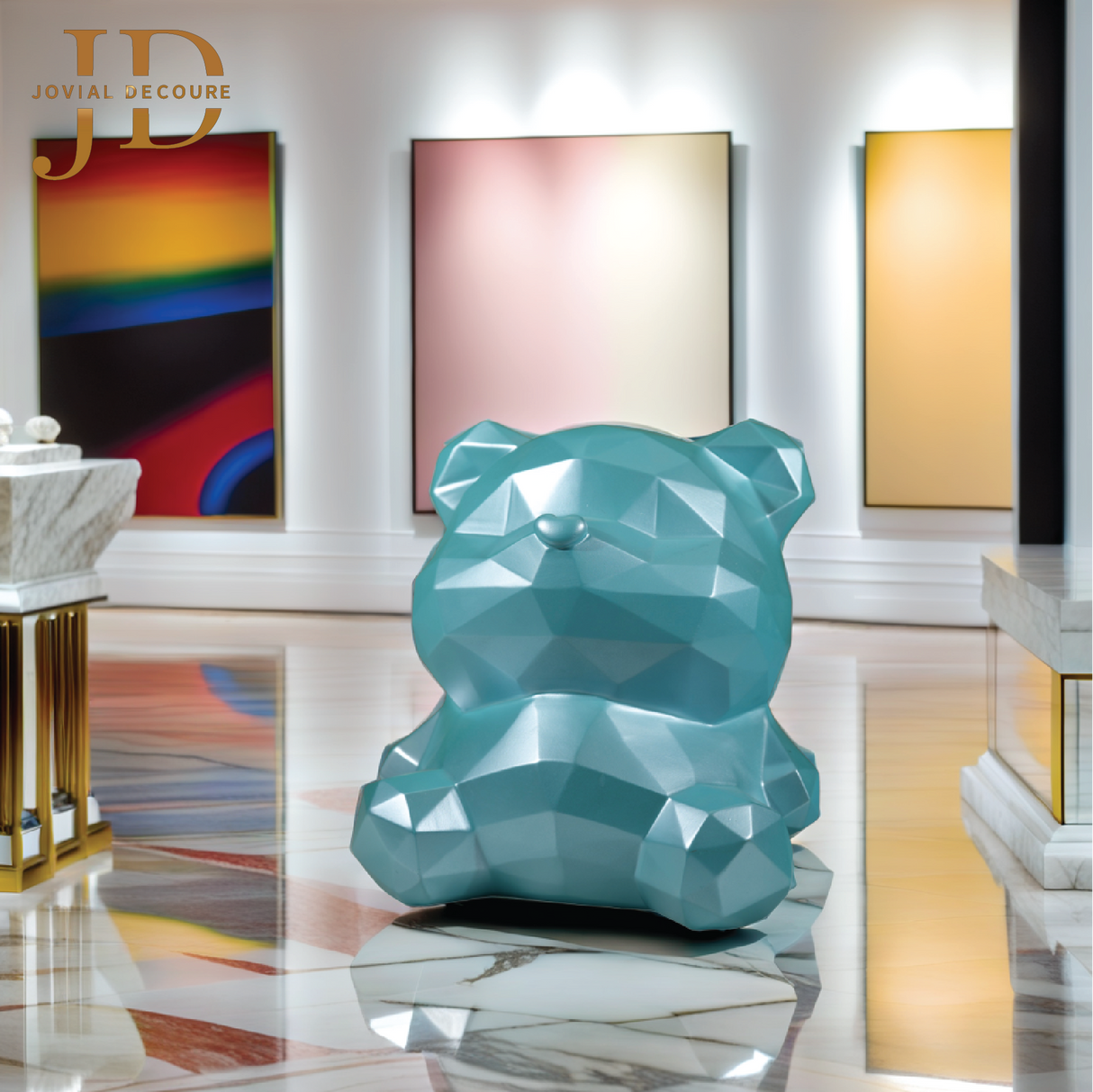 Geometric Teddy Piggy Bank