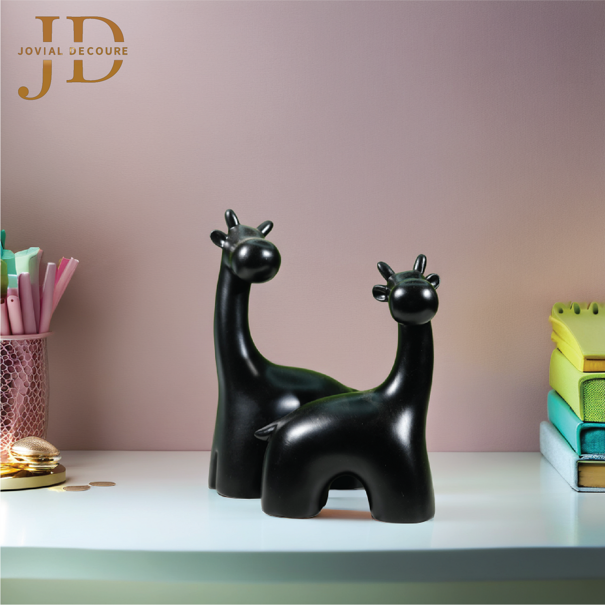 Couple Giraffe Antique