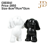 Dancing Elephants Pair Antique Black&White