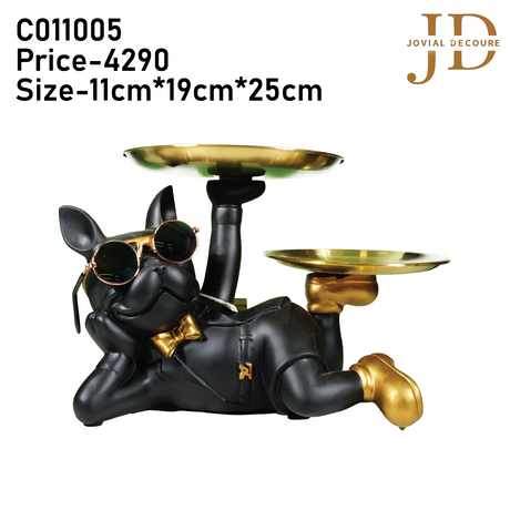 Handsome Dog with Trays 01