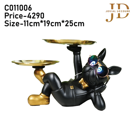 Handsome Dog with Trays 02