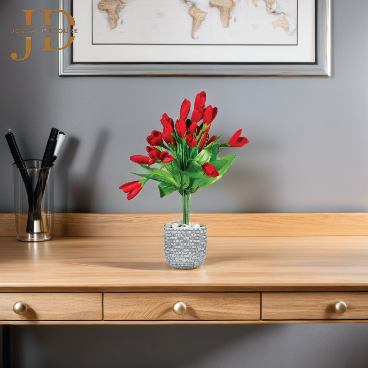 Blossom Elegance Vase (Red) Bonsai