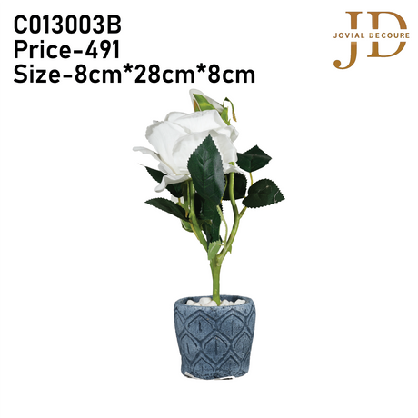 Rosebud Elegance (White) Bonsai