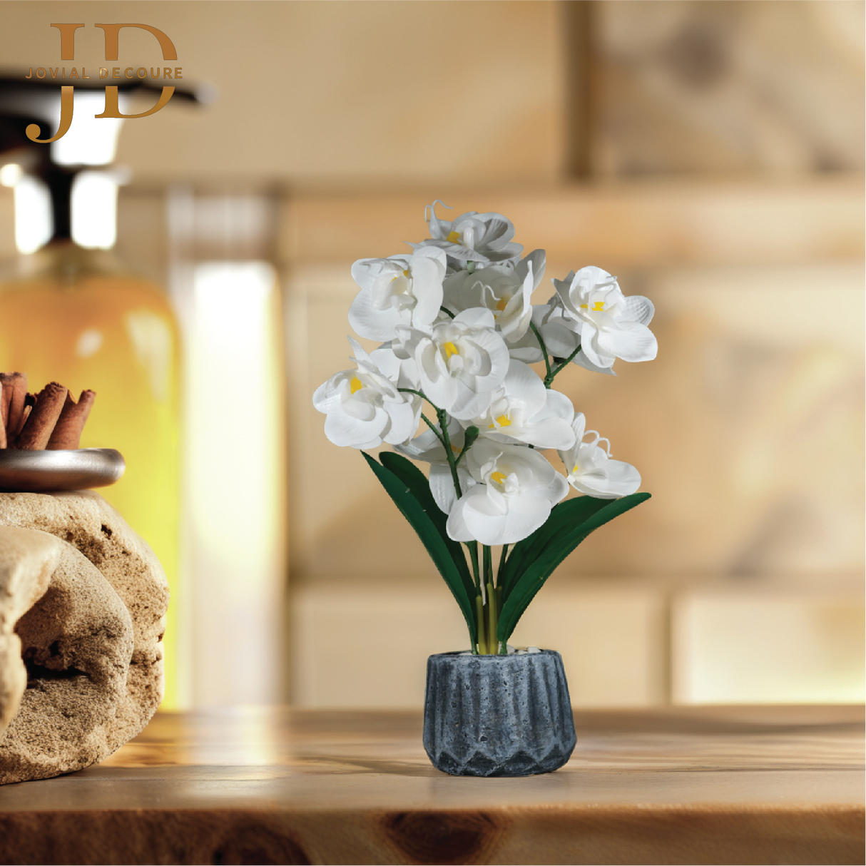 Orchid Elegance Vase (White) Bonsai